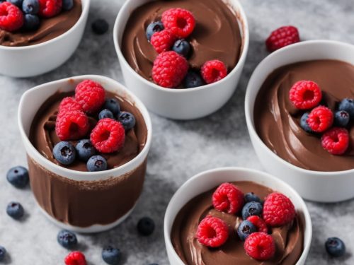Chocolate Pudding with Spiced Berry Syrup