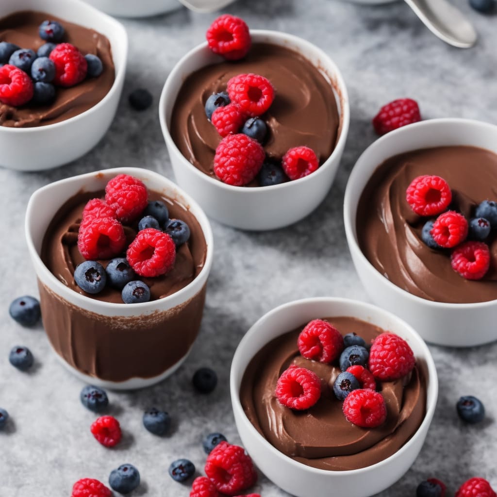 Chocolate Pudding with Spiced Berry Syrup