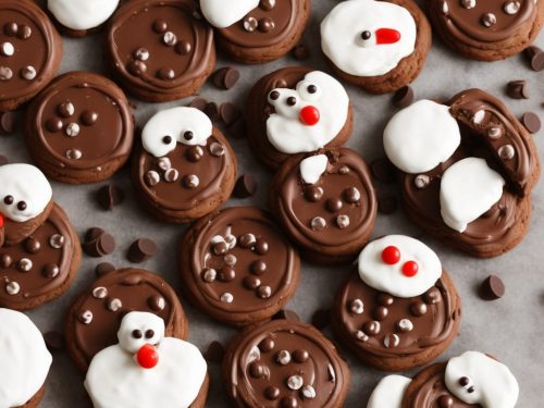 Chocolate Snowmen Biscuits