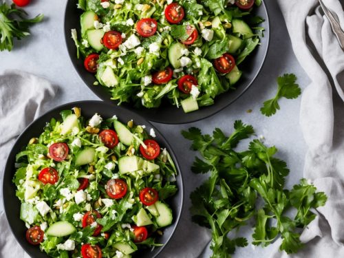 Chopped Green Salad with Herby Chilli Dressing