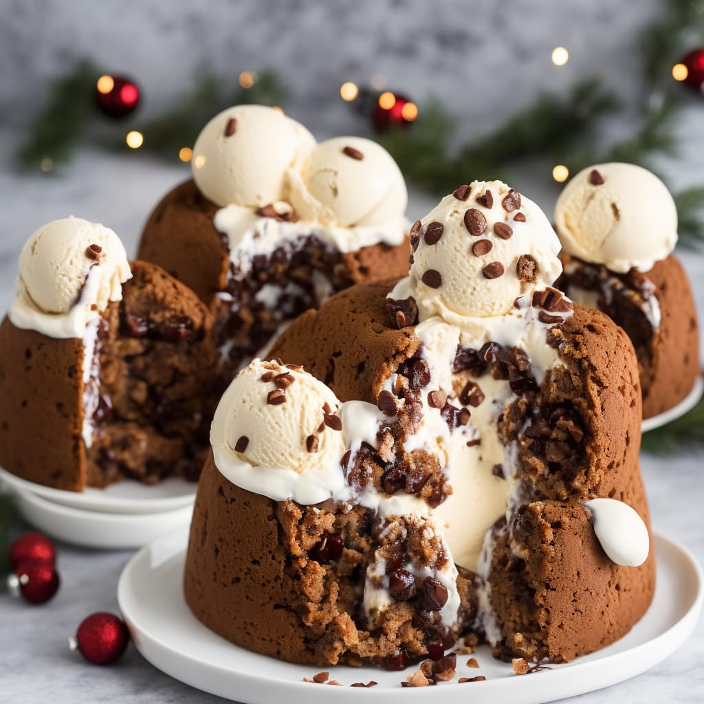 Christmas Pudding Ice Cream Bombe