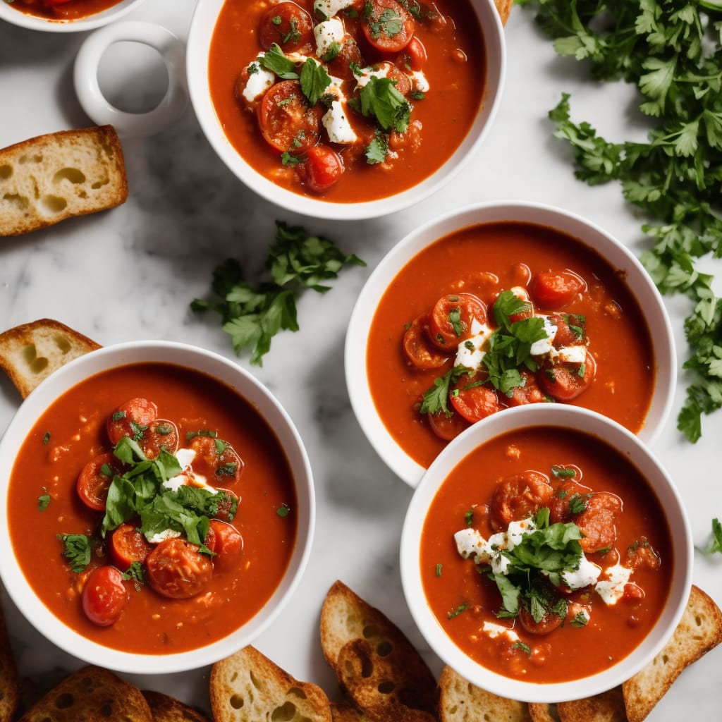 Chunky Mediterranean Tomato Soup