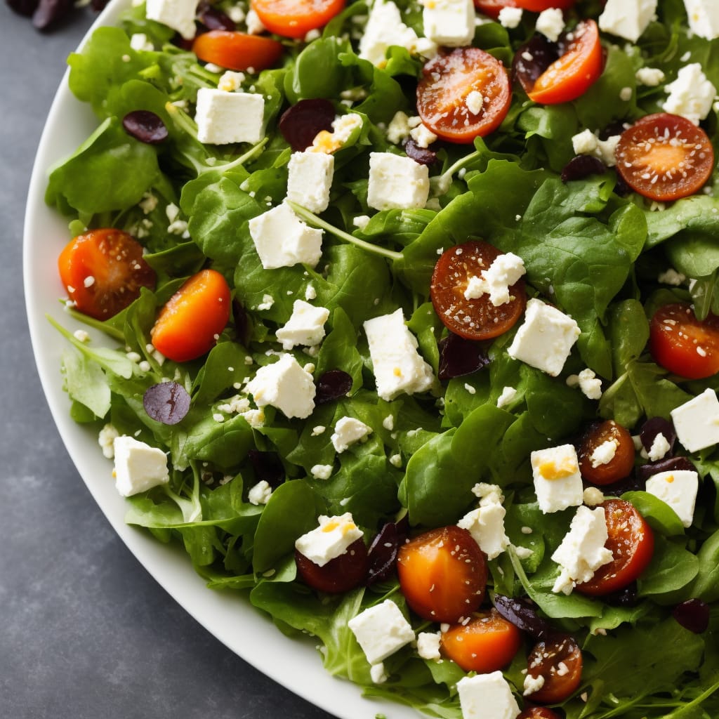Clementine, feta & winter leaf salad