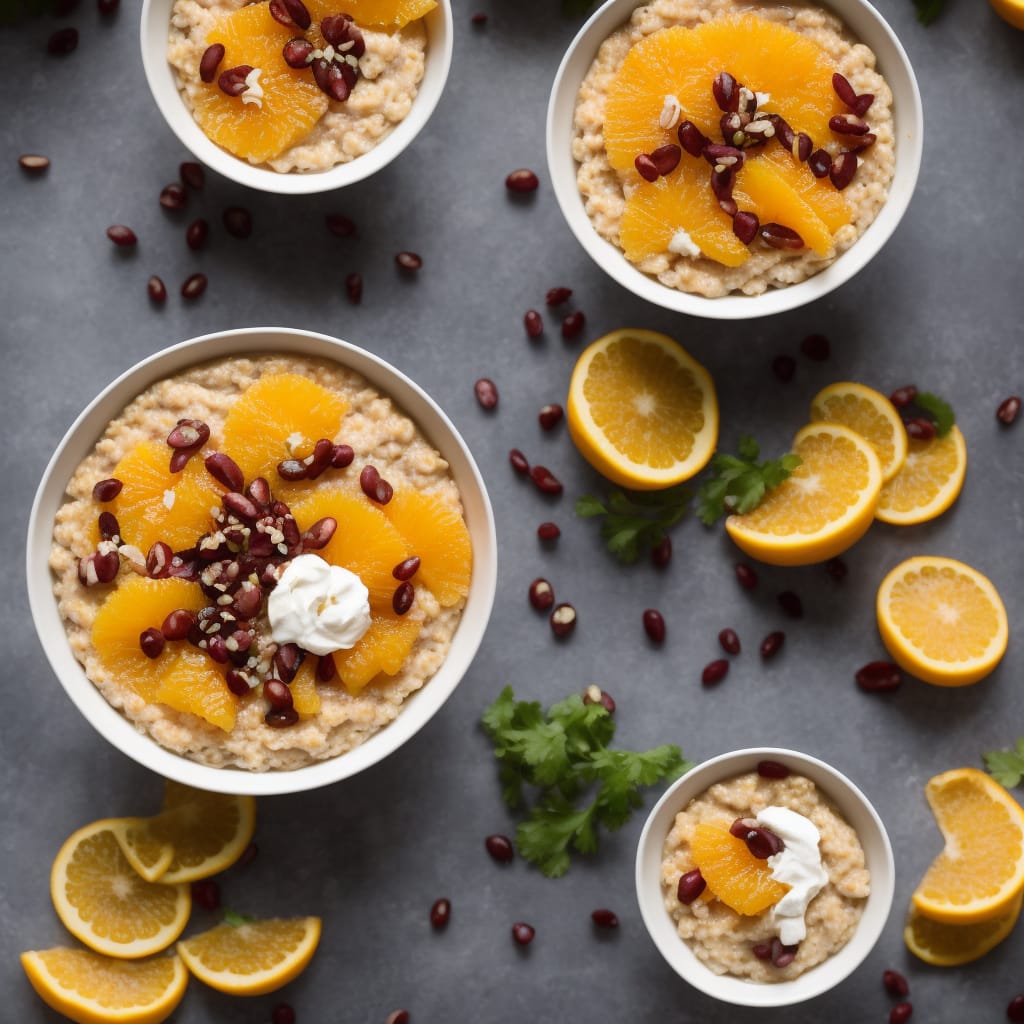 Clementine & vanilla porridge with citrus salsa