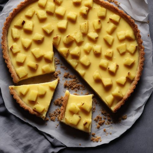 Coconut Custard Tart with Roasted Pineapple Recipe