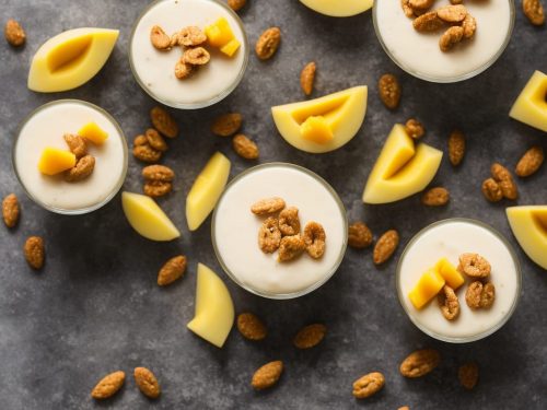 Coconut Panna Cotta with Mango & Ginger Nuts