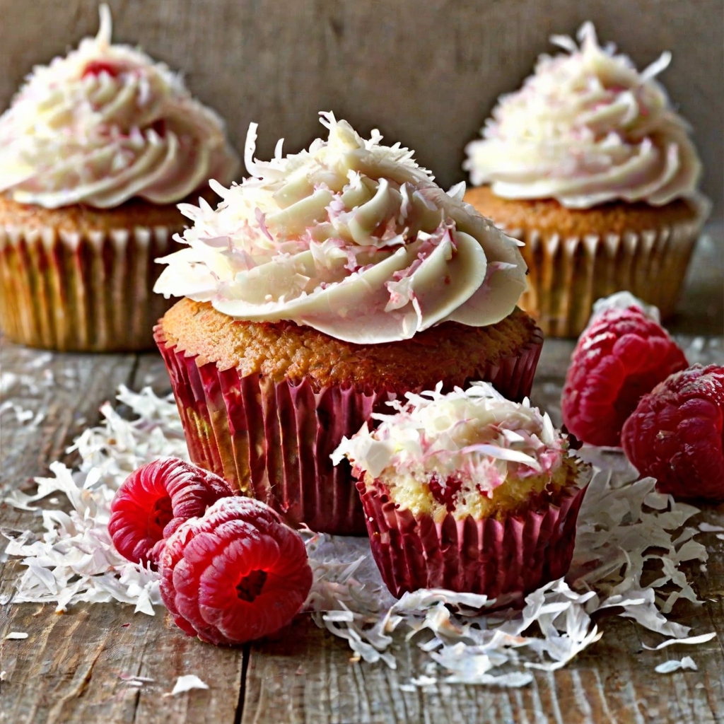 Coconut & Raspberry Cupcakes