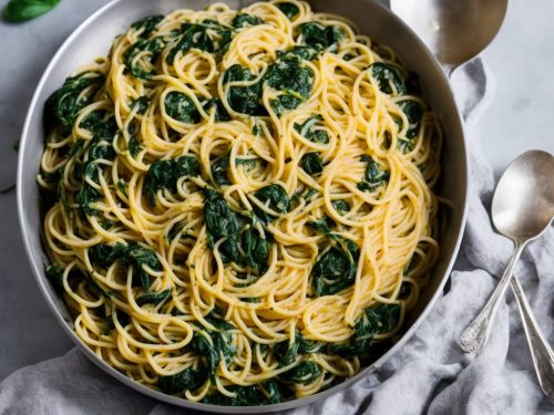 Cod Puttanesca with Spinach & Spaghetti