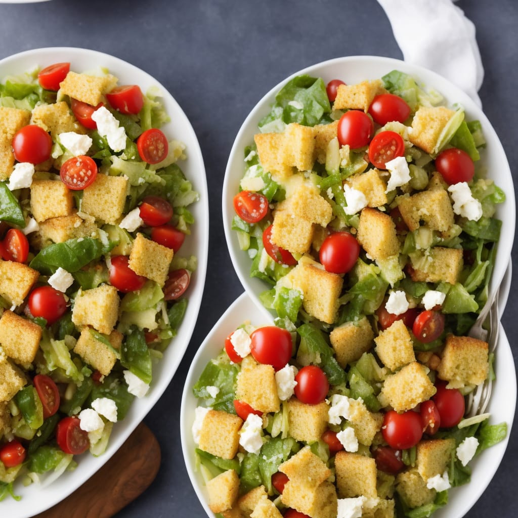 Cornbread Salad Recipe A delicious salad made with crumbled cornbread fresh vegetables and tangy dressing