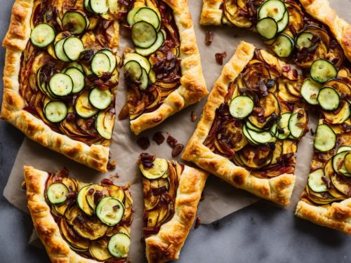 Courgette & Caramelised Red Onion Puff Pastry Tart