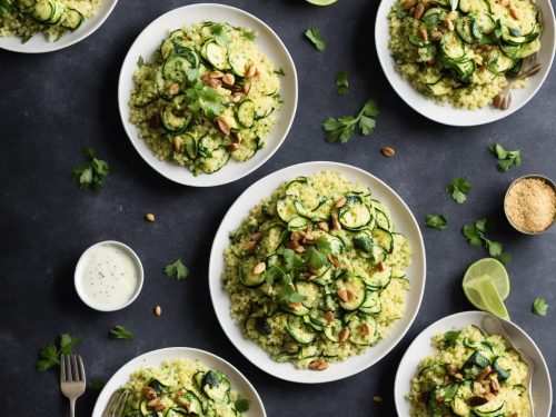 Courgette & Couscous Salad with Tahini Dressing