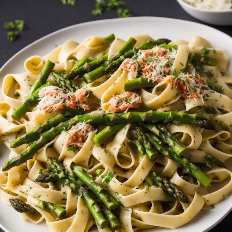 Crab & Asparagus Pappardelle Recipe