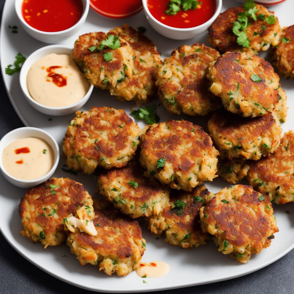 Crab Cakes with Sweet Chilli & Ginger Dipping Sauce