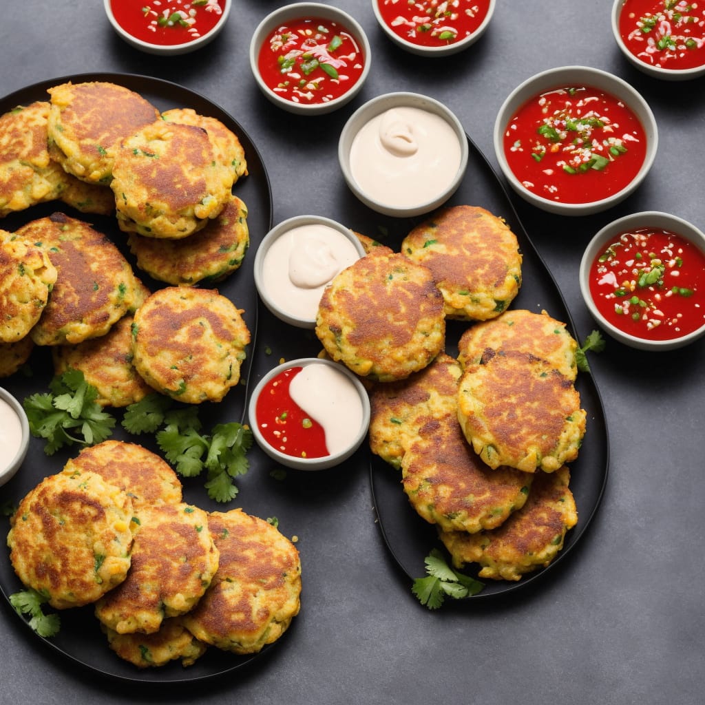 Crab & Corn Cakes with Chilli Dipping Sauce