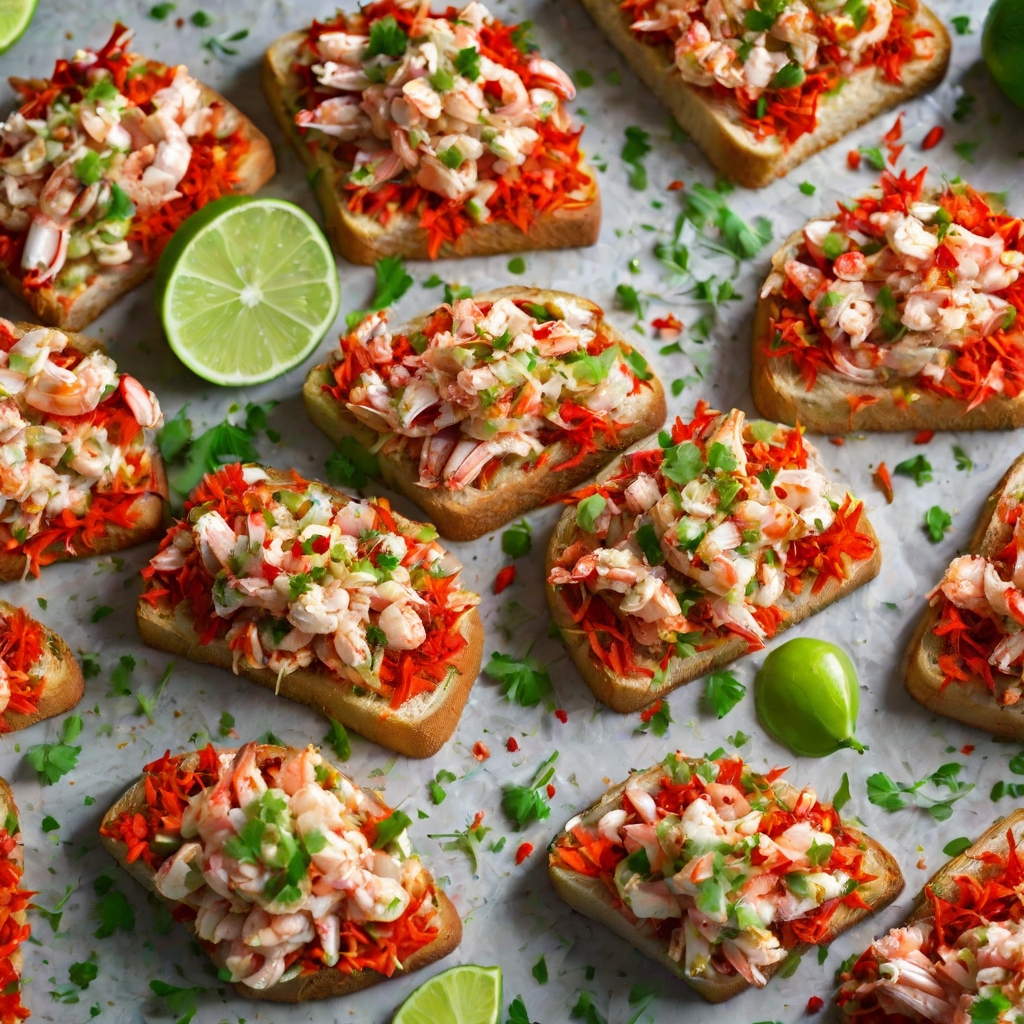 Crab, Lime & Chilli Toasts