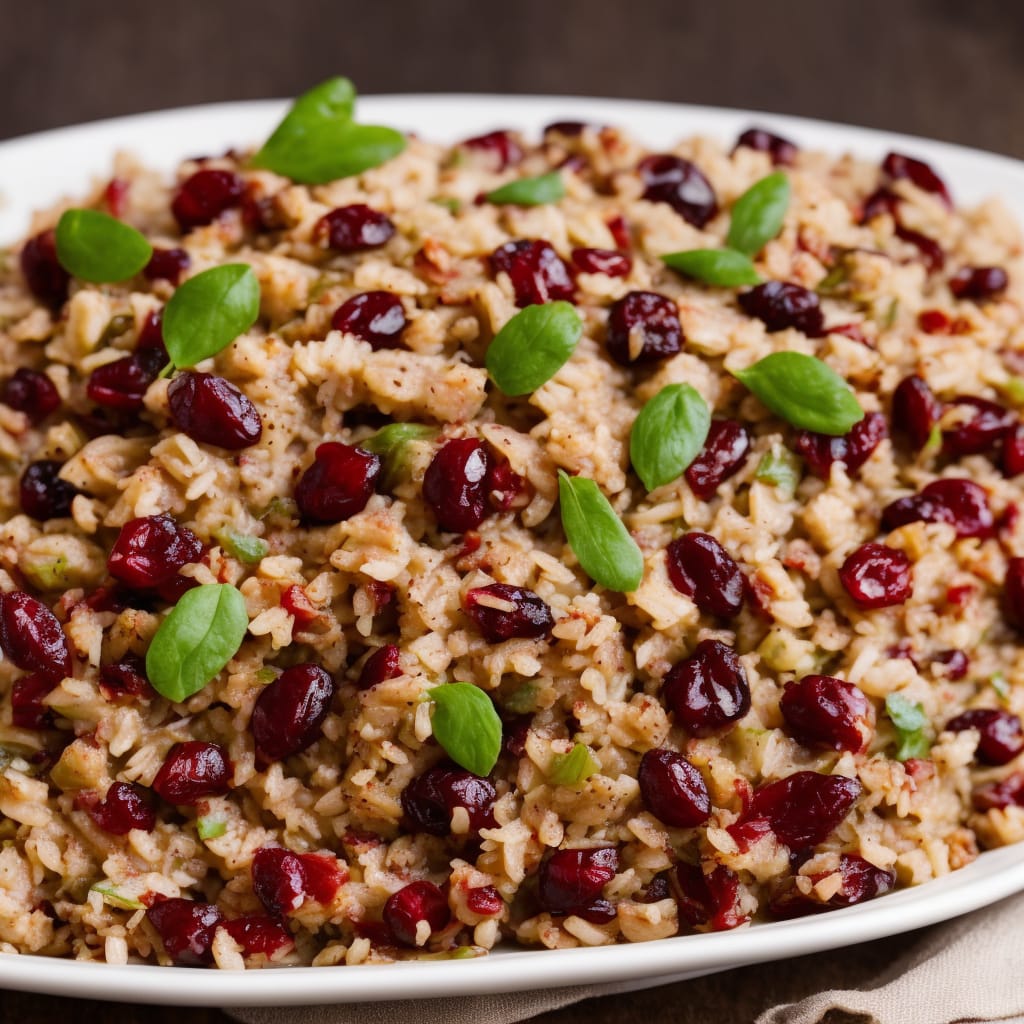 Cranberry, sprout & pecan pilaf