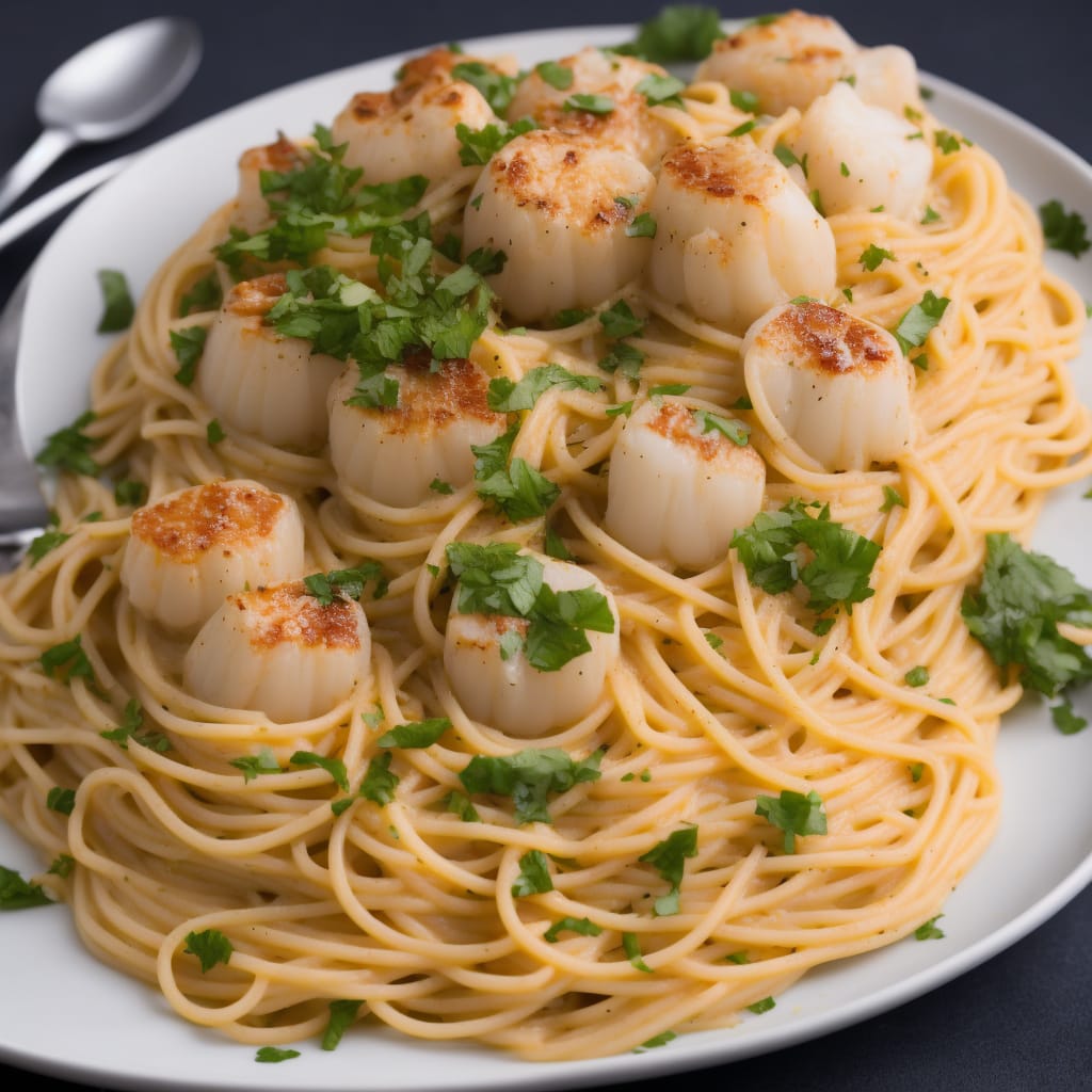 Creamy Bay Scallop Spaghetti Recipe