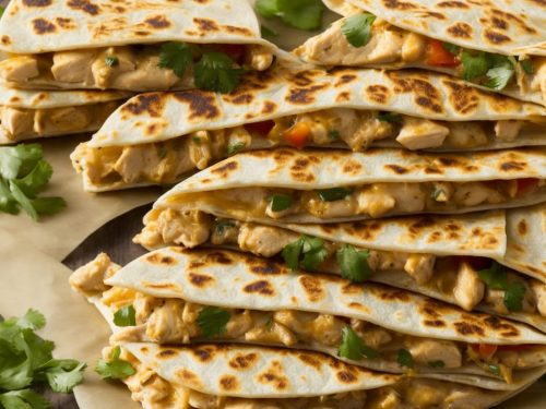 Creamy Garlic Chicken Quesadilla