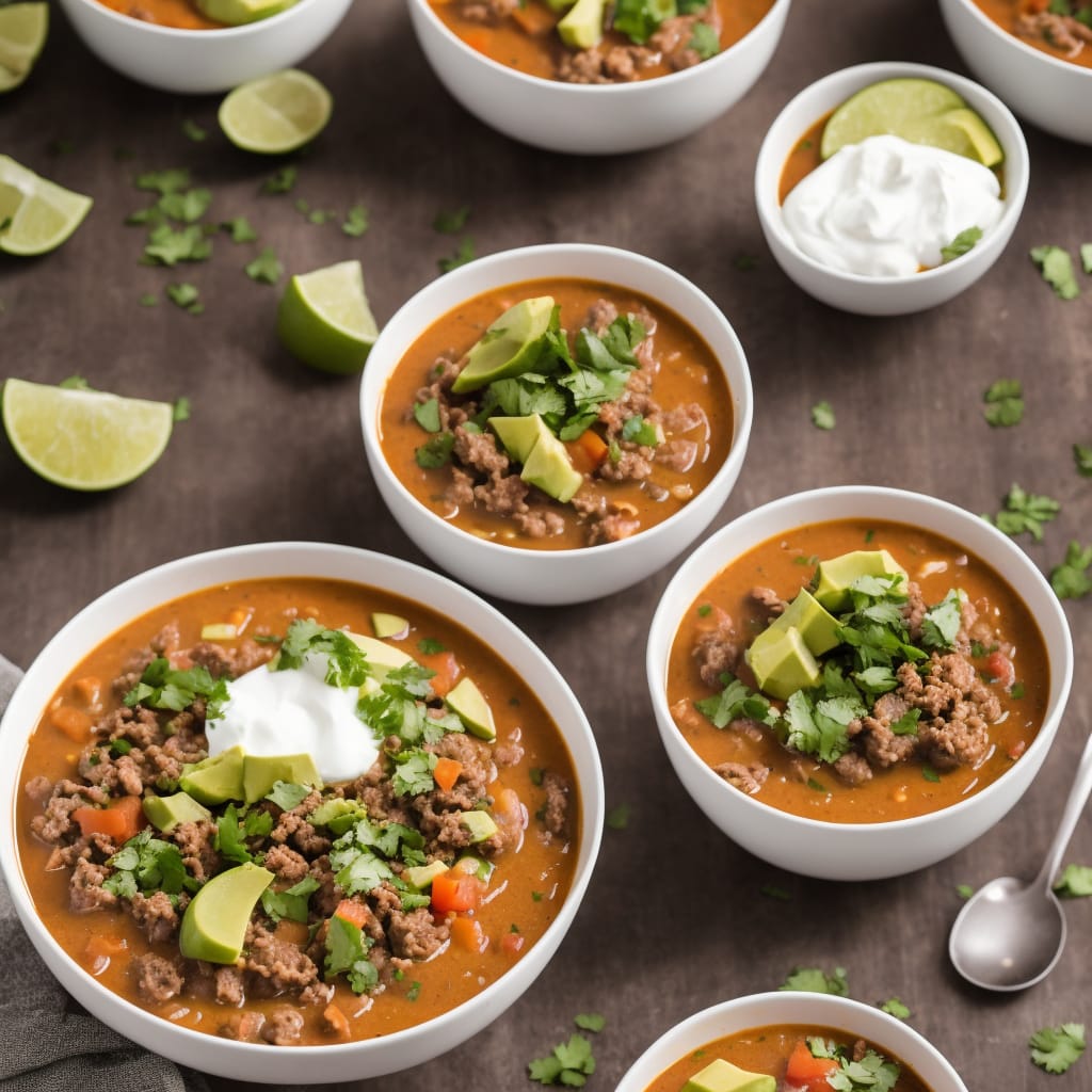 Creamy Keto Taco Soup with Ground Beef