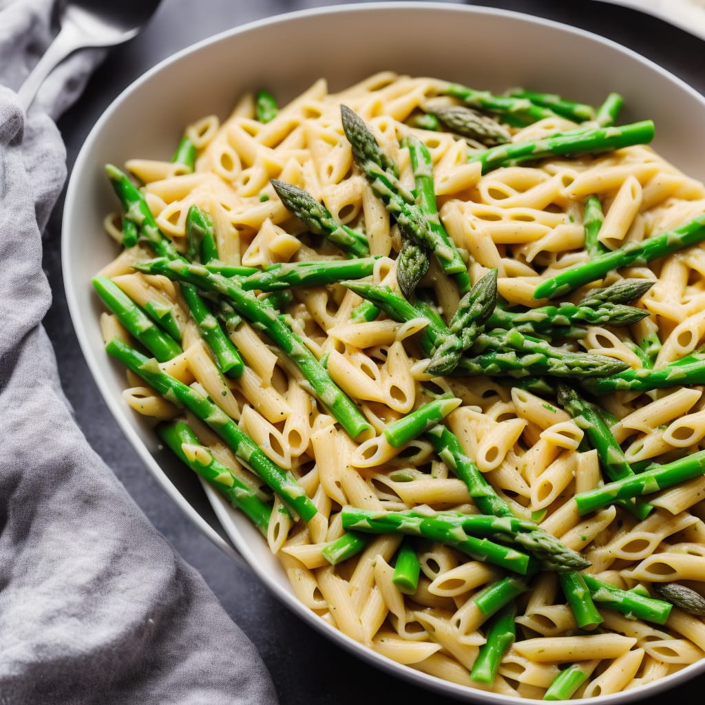 Creamy Pasta with Asparagus Peas Recipe | Recipes.net