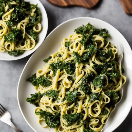 Creamy Pesto Kale Pasta Recipe