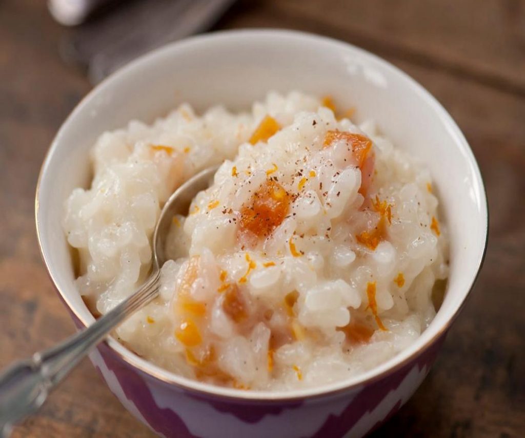 Creamy Rice with Double Apricots
