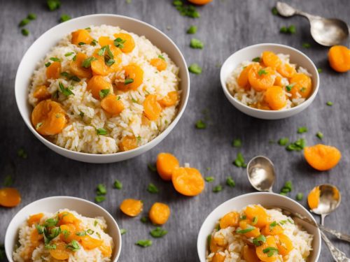 Creamy Rice with Double Apricots