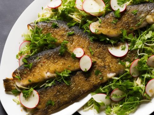 Crisp Sea Bass with Minted Fennel & Radish Salad