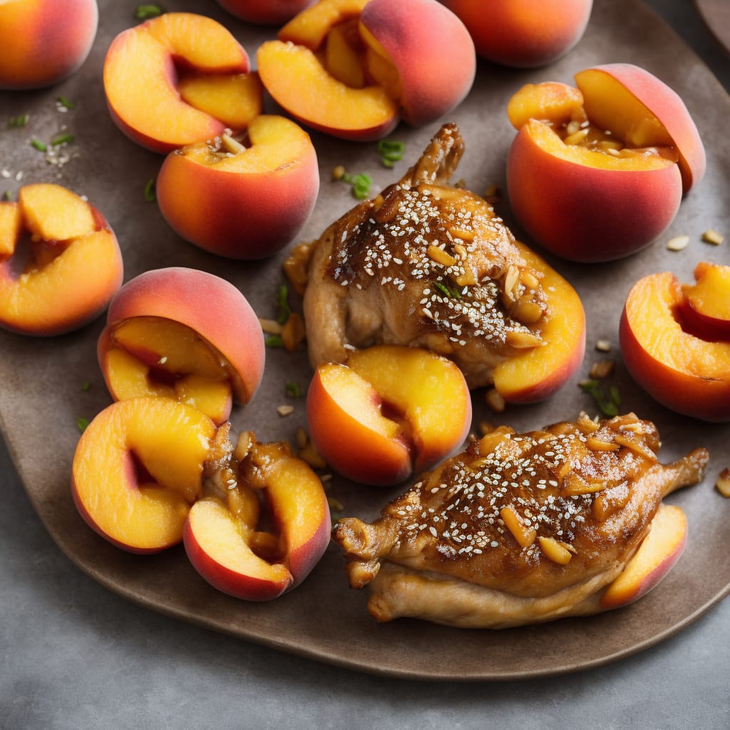 Crispy Chinese Duck with Peaches