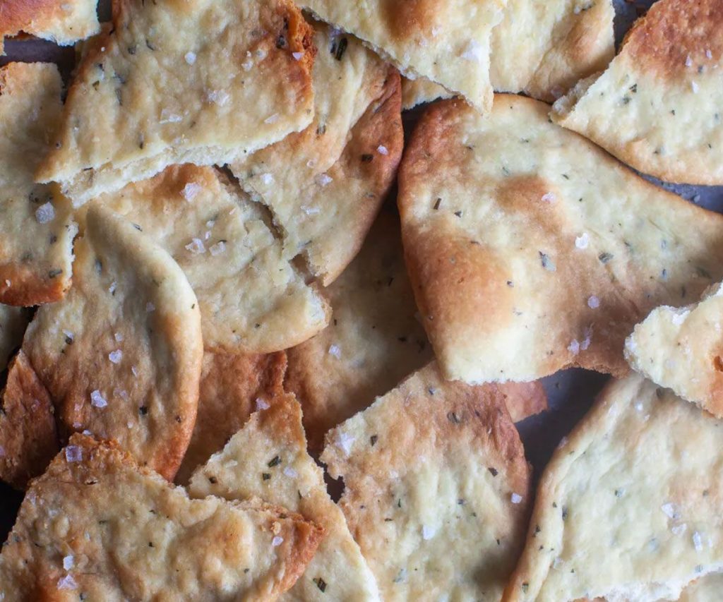 Crispy Rosemary Sea Salt Flatbread Crackers Recipe