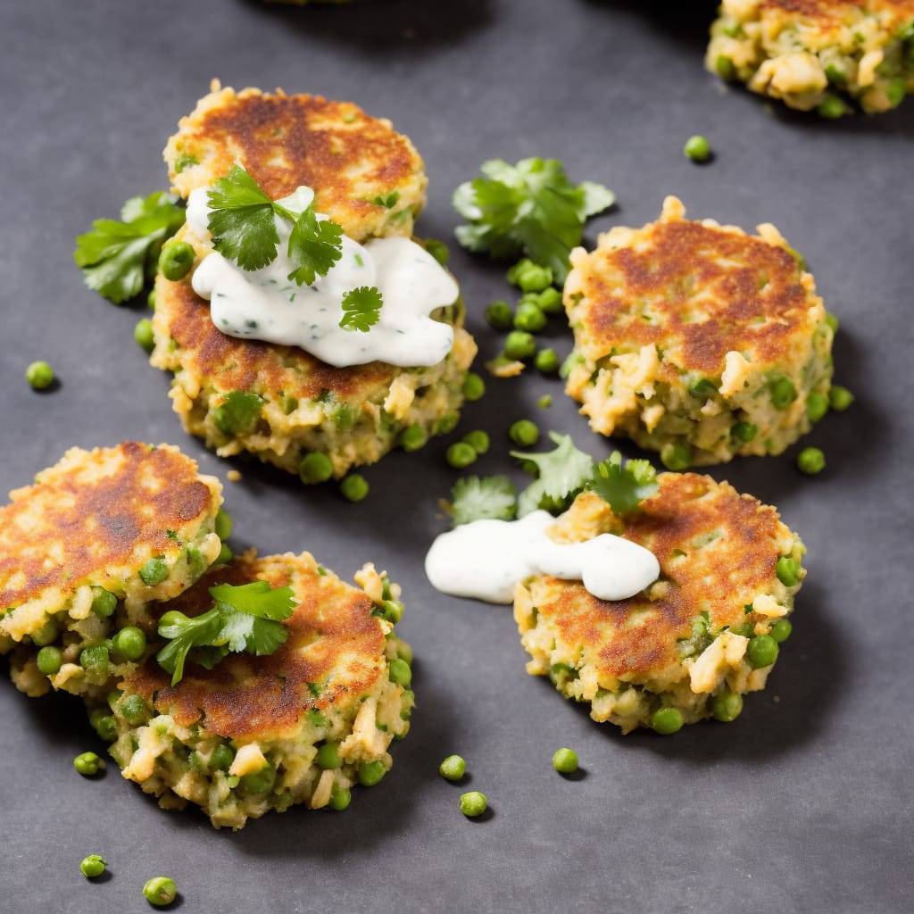 Crushed Pea Fish Cakes with Chilli-Lime Mayo