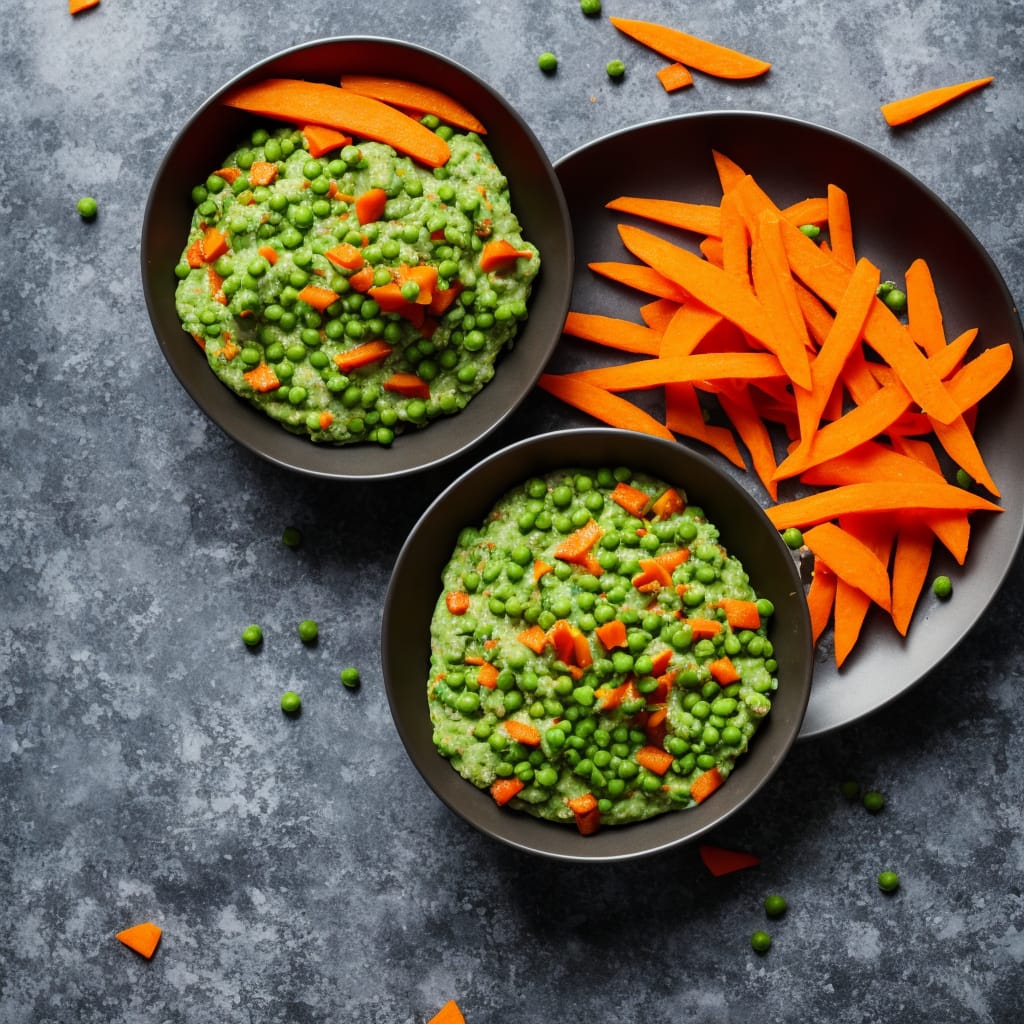 Crushed Pea & Mint Dip with Carrot Sticks