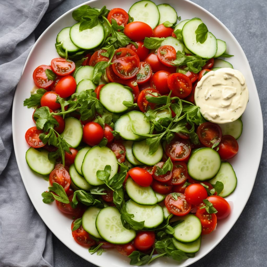 Cucumber and Tomato Salad with Mayo Recipe