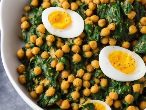 Curried Spinach, Eggs & Chickpeas