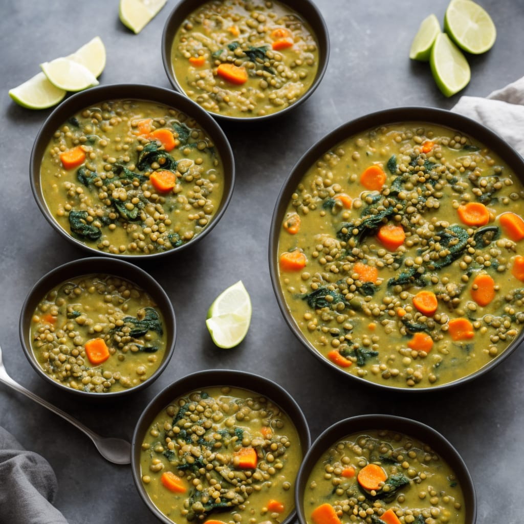 Curried Spinach & Lentil Soup