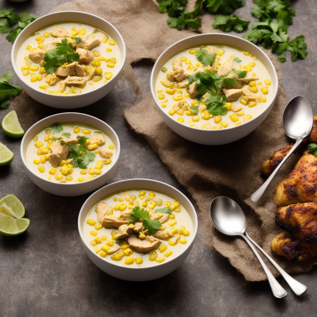 Curried Sweetcorn Soup with Chicken