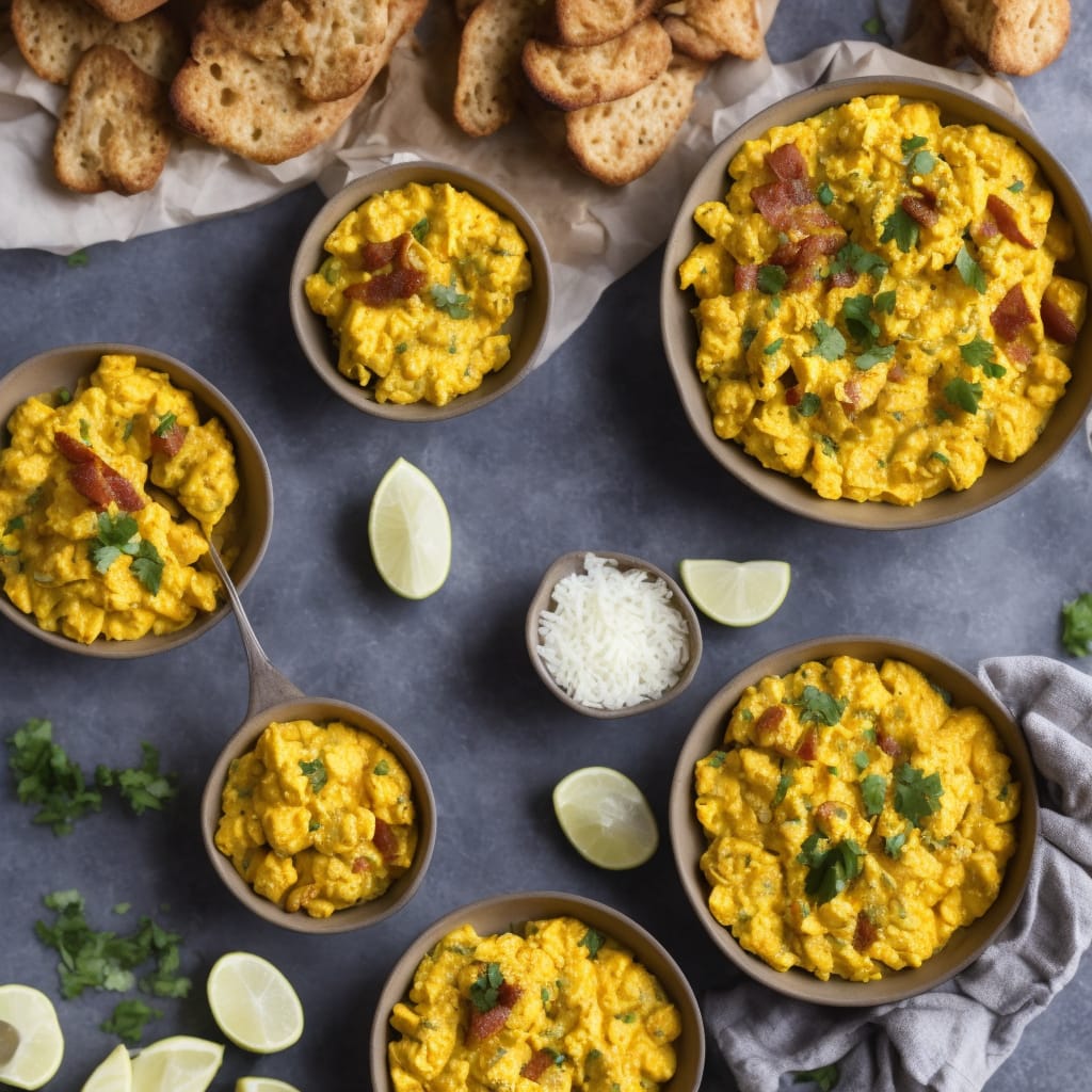 Curry Cheddar Scrambled Eggs Recipe