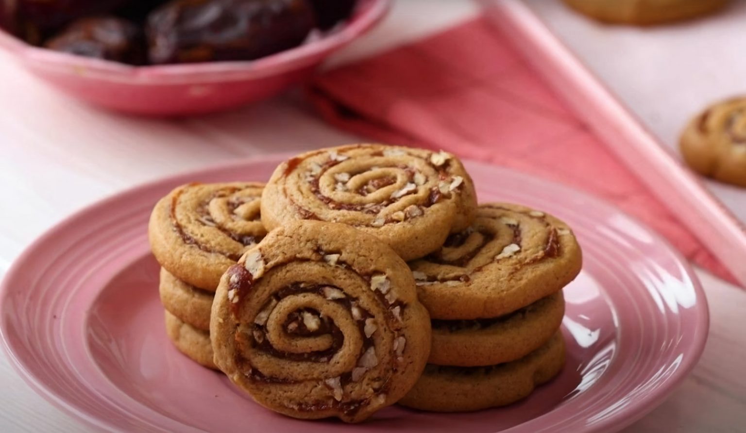 Date Nut Pinwheel Cookies II Recipe
