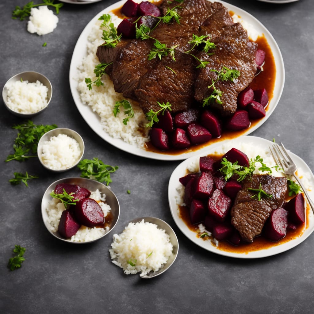 Daube of beef with spiced beetroot