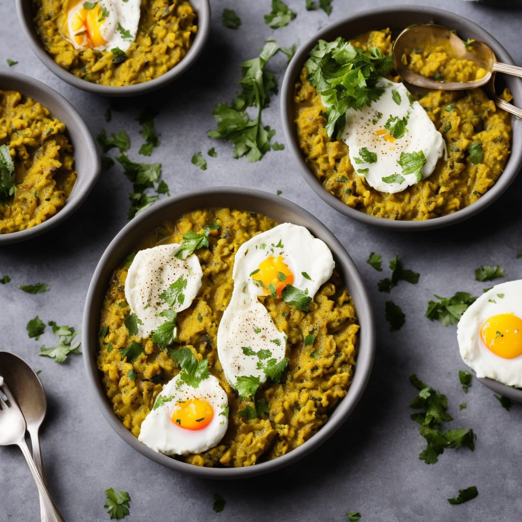 Dhal Poached Eggs with Herby Raita