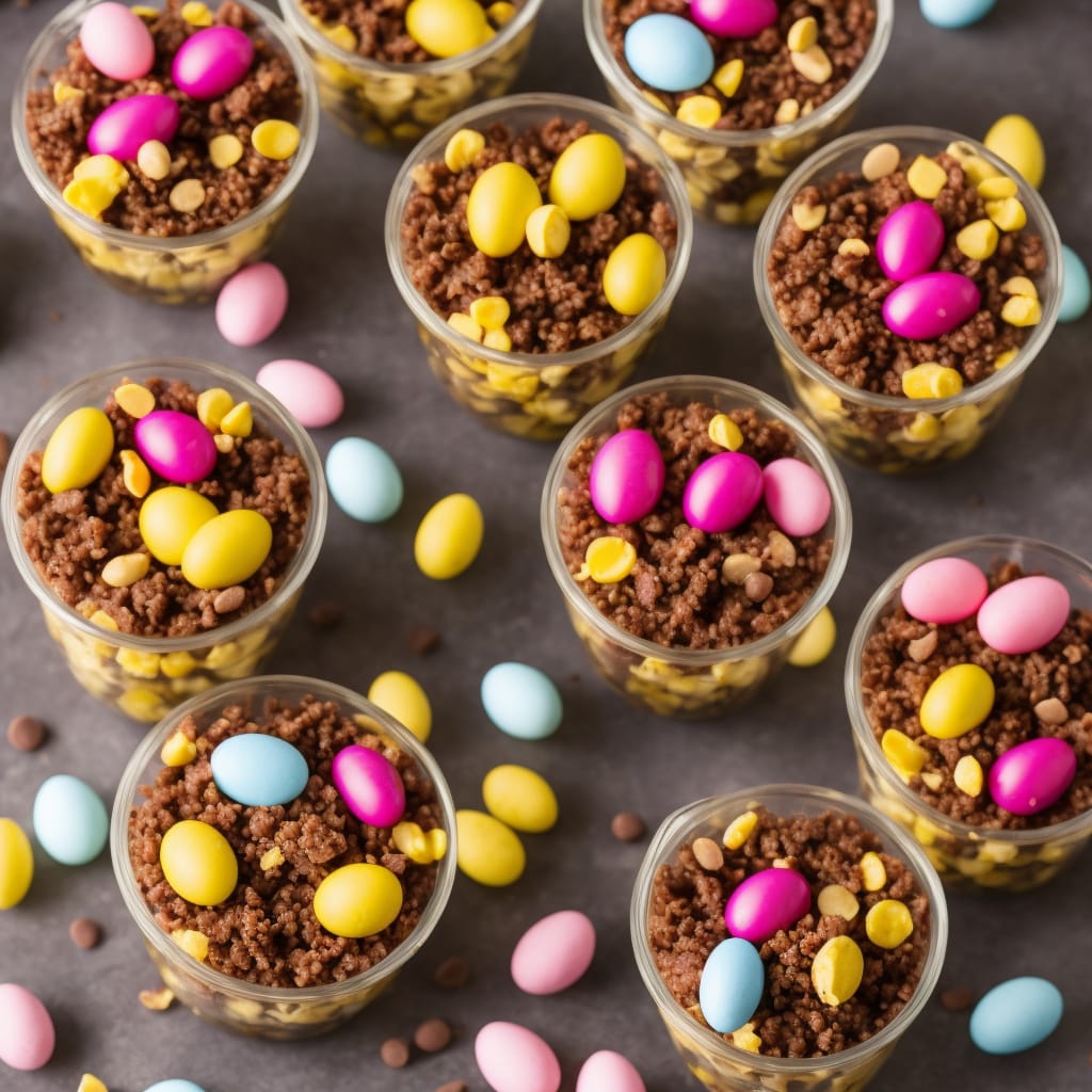 Easter Chocolate Pots with Pick 'n' Mix Toppings