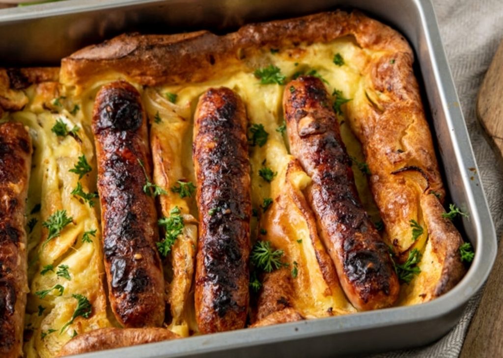 Easy Cheesy Mustard Toad-in-the-Hole with Broccoli