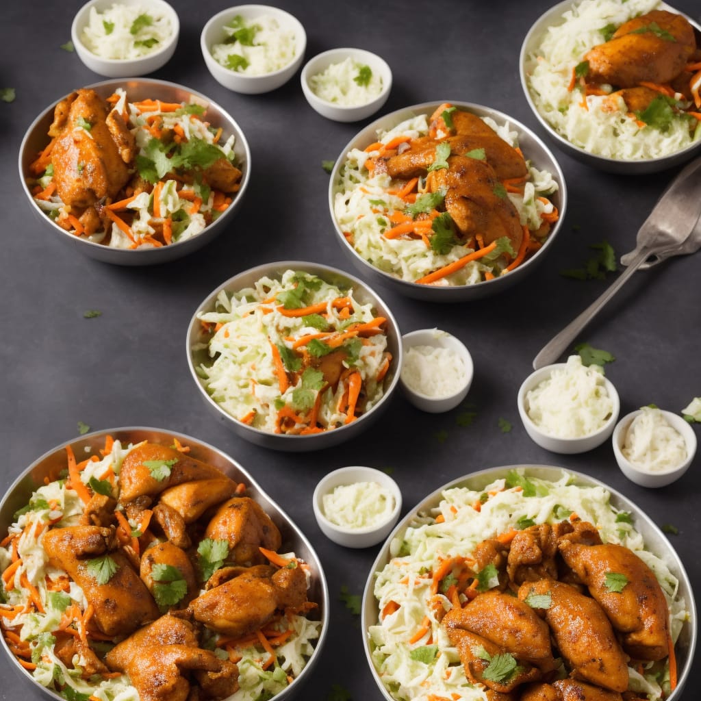Easy Indian Chicken with Coleslaw