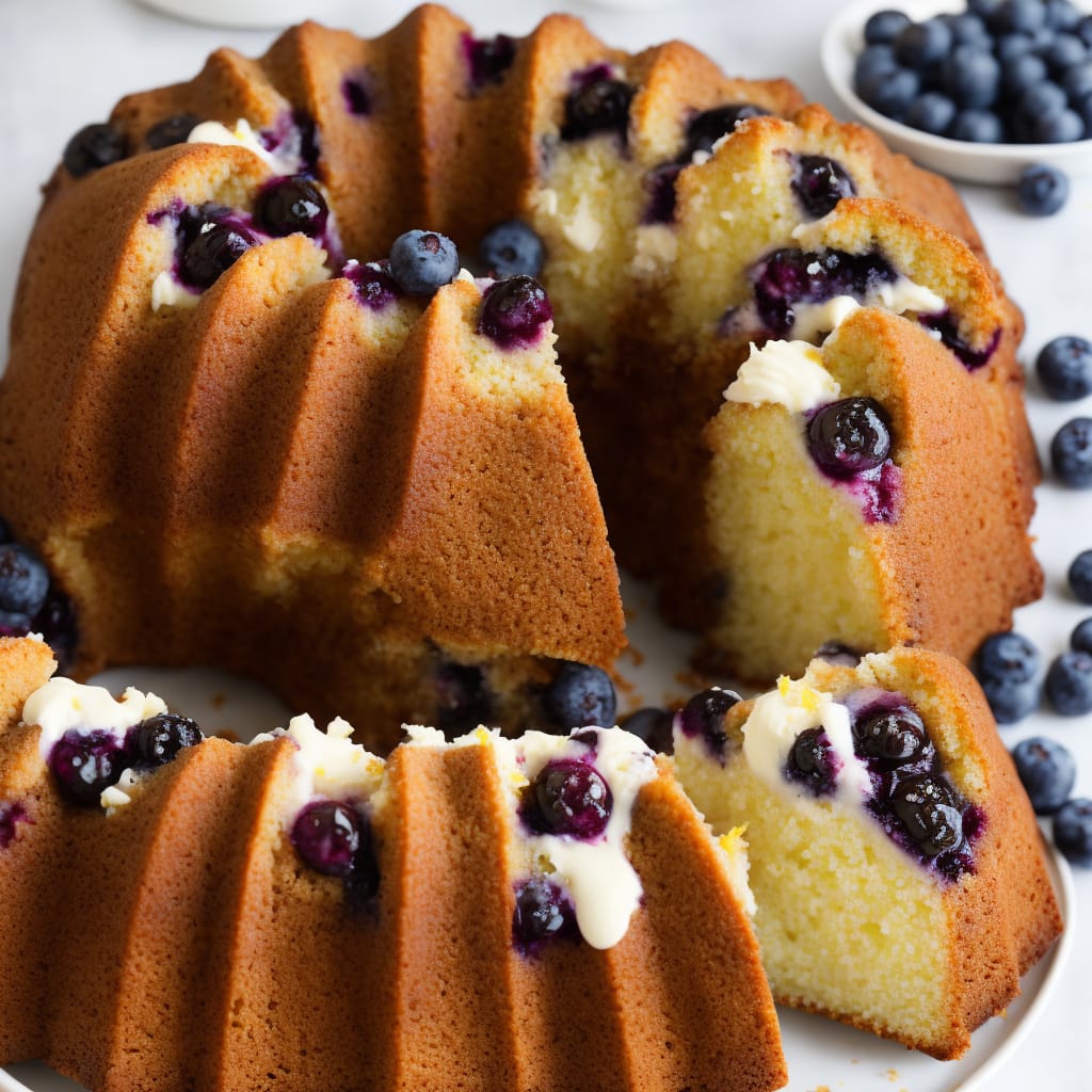 Easy Lemon-Blueberry Bundt Cake