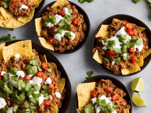 Easy Nachos with Refried Beans