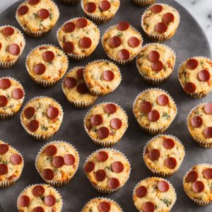 Easy Pepperoni Pizza Muffins