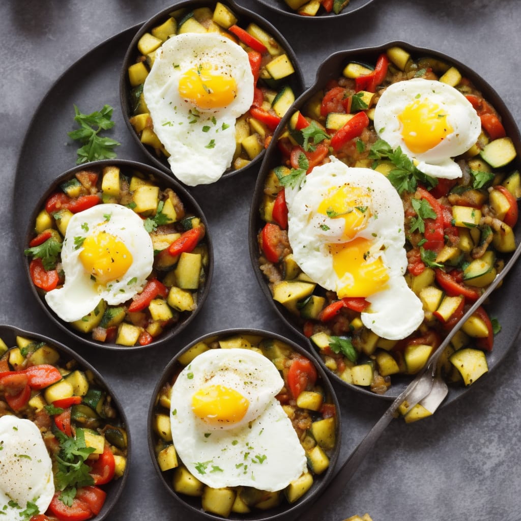 Easy Ratatouille with Poached Eggs