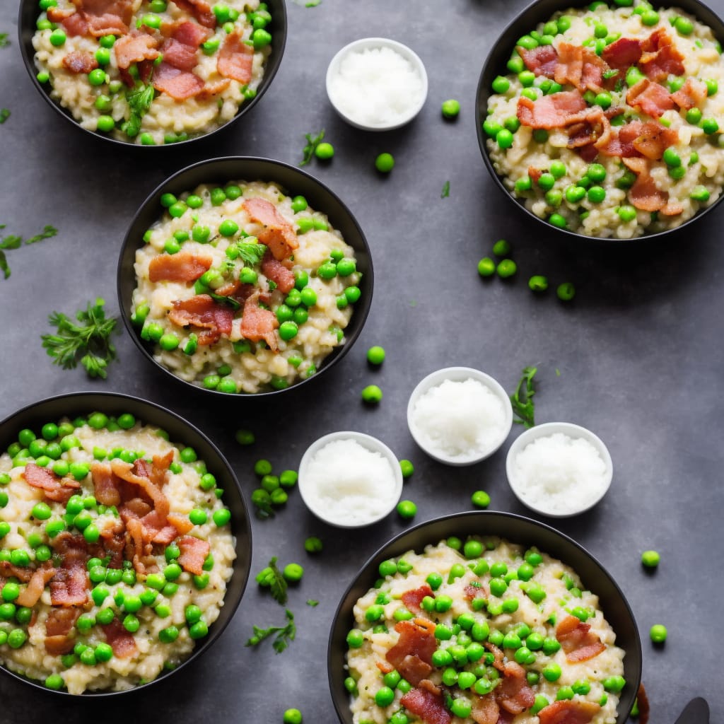 Easy Risotto with Bacon & Peas