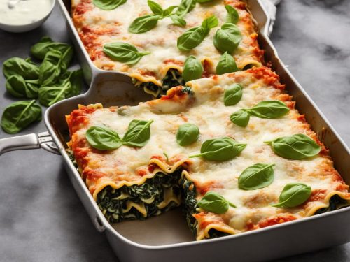 Easy Spinach Lasagna with White Sauce