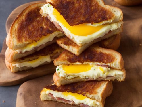 Egg-in-the-hole Bacon Sandwich